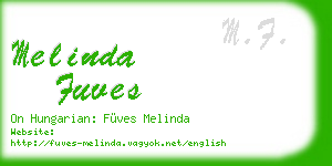 melinda fuves business card